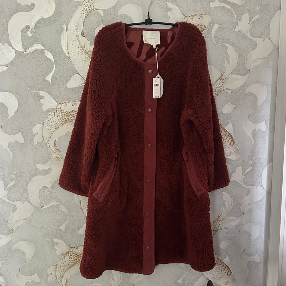 Anthropologie Margot Reversible Sherpa Coat
